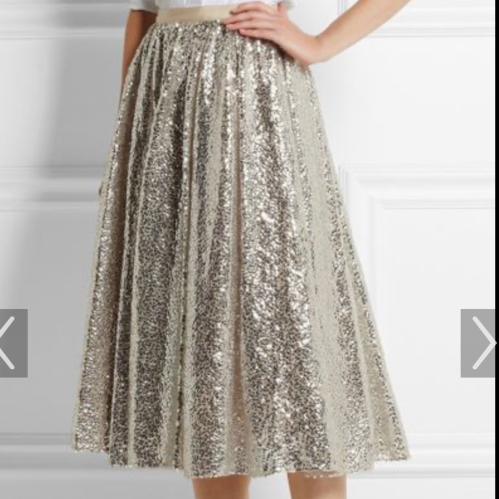 Alice & Olivia “Justina” Sequin Midi Skirt